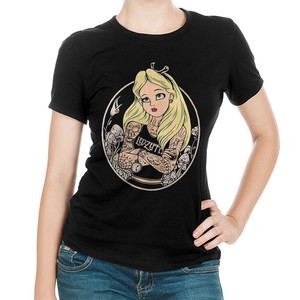 punk alice in wonderland t shirt