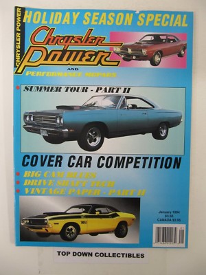 Mopar Chrysler Power & Performance Mopars Magazine Jan.1994  Maple Grove