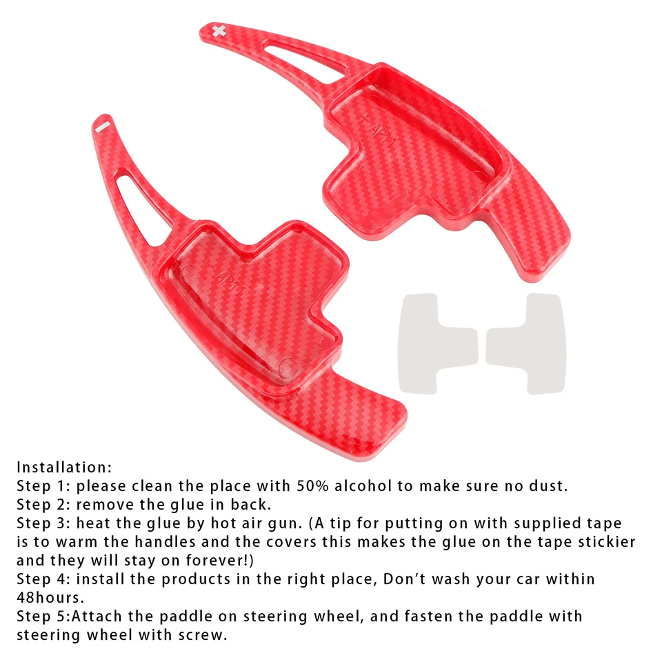 Carbon Look Steering Wheel Paddle Shifter Extensions For Mercedes-Benz A C E Foto 4 de 4