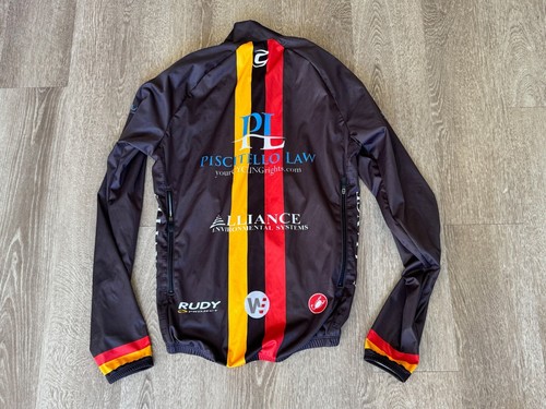 Castelli Men's - SMALL - Full Zip Jersey Long Sleeve - Black Cycling - Picture 6 of 9