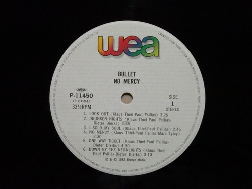 Bullet – No Mercy P-11450 Japan Insert Inner sleeve Obi - Picture 9 of 9