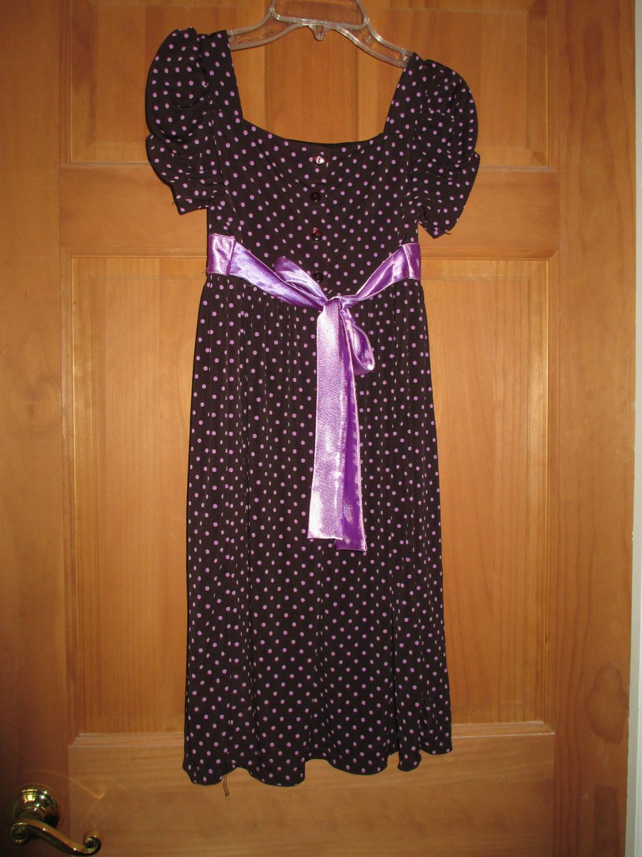 purple and black polka dot dress Lily Purple Polka Dot off Shoulder Dress