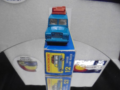 ORIGINAL MATCHBOX #12 BLUE SAFARI LAND ROVER w/BOX VERY NICE - Picture 2 of 5