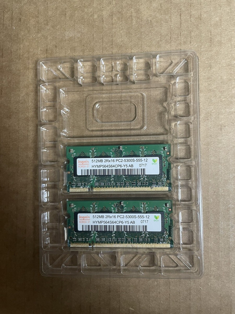 Hynix PC2-5300 1 GB SO-DIMM 667 MHz DDR2 Memory (HYMP564S64CP6-Y5