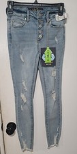 Indigo Rein Junior's Size 0 W23 L27 High Rise Distressed Above Ankle Jeans