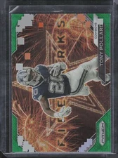 2023 Panini Prizm Fireworks Prizms Green Wave #15 Tony Pollard