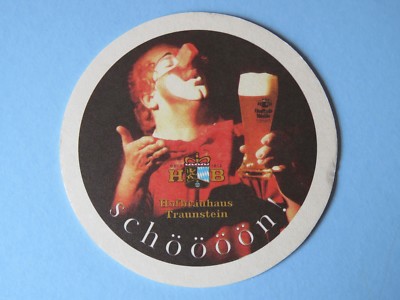 BEER COASTER ~*~ HOFBRAUHAUS Traunstein HB Since 1612 ~ Clown Drinking Schoooon!
