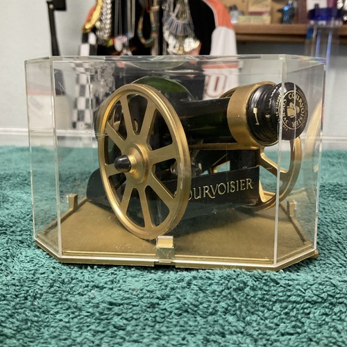 Vintage COURVOISIER Cognac Cannon 50ml Mini Bottle in Display Case - Picture 3 of 16