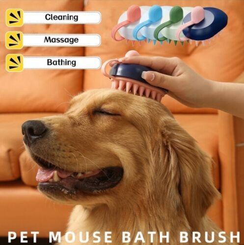 Soft Silicone Pets Hair Remover Comb Handheld Bath Shower Hair Shampoo Massage B - Afbeelding 1 van 8
