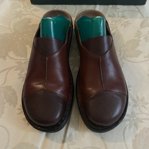 Clarks Clogs Clarks Helena Brown Weave Leather Upper Balance Manmade