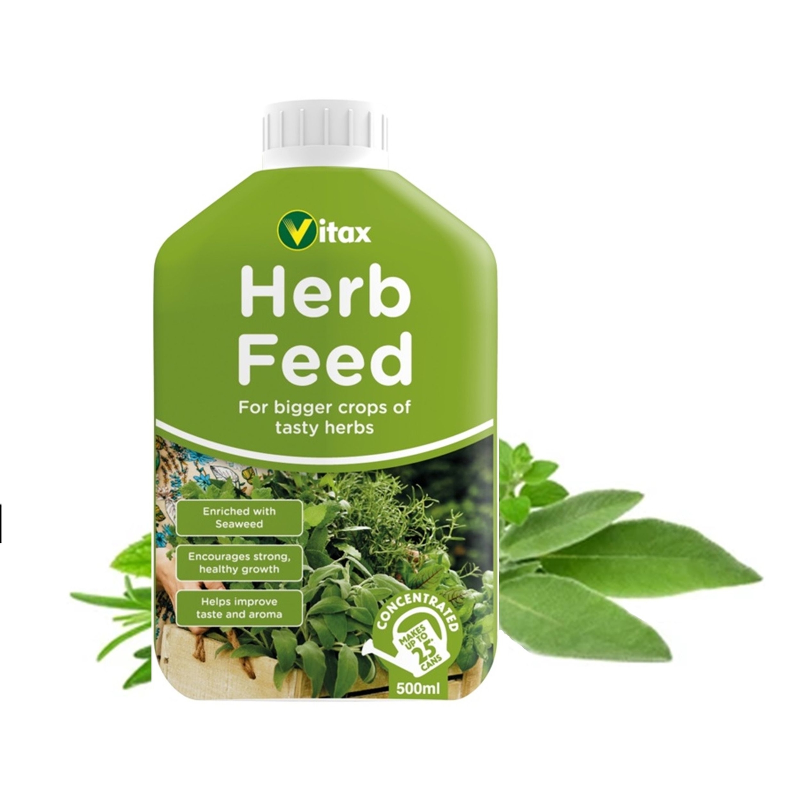 Vitax Herb Seaweed Growth Strong Concentrate Food Feed Fertiliser Bottle - 500ml - Image 7