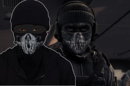 COD : Ghosts Keegan P. Russ Keegan&amp;#039;s Skull half face Mask Balaclava Cosplay