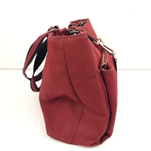 DKNY Red Nylon Tote Shoulder Bag Purse – Zip Top, Pockets, Lightweight - Picture 7 of 24