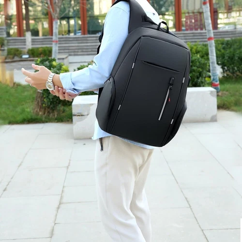17" Oxford Anti-Diebstahl Laptop Rucksack Reise Business Schule Buchtasche mit USB-Anschluss - Bild 9 von 44