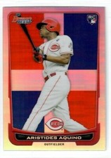 ARISTIDES AQUINO 2020 Bowman's Best Baseball REFRACTOR Decades Best ROOKIE REDS