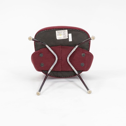 2003 Knoll Saarinen Armless Executive Side Chair in Bordeaux Fabric, Model 72C - Picture 4 of 12