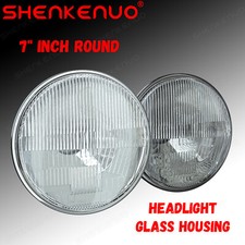 Pair 7 Inch Round Led Headlight Glass Housing Lamp For Jeep Wrangler Jk Lj Tj Cj