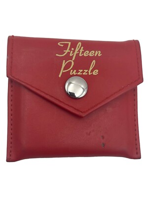 Vtg Fifteen Puzzle Metal Enamel W/ Pouch The Ultimate Puzzle Games ThinkFun Inc.