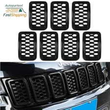 Honeycomb Mesh Front Grill Inserts Kit for Jeep Grand Cherokee 2017-2021, 7Pcs