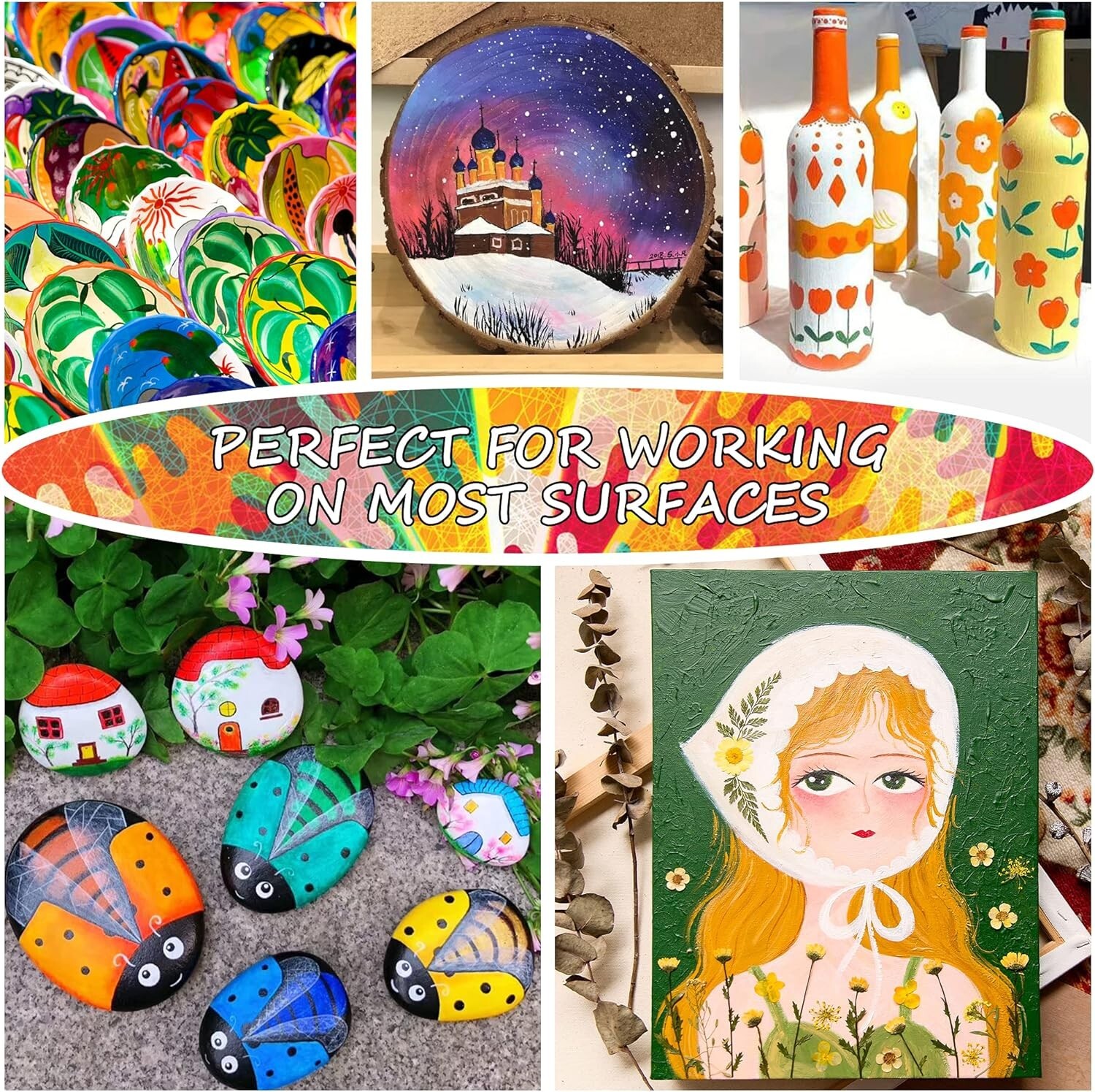 Artist's Dream: 72 Pack Acrylic Paint Set with Brushes - Rich Pigments