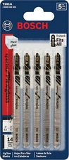 Bosch T101A Special For Plexiglas T-Shank Jig Saw Blades, 4", 14 TPI, 5-Pack