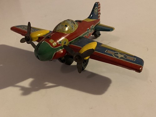 Made In Japan Tin Litho B-45 US Air Force twin Engine Military Plane Nice! - Picture 4 of 18