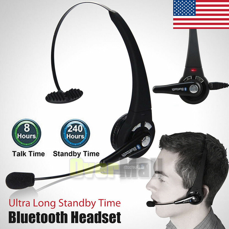 Wireless Headphones Bluetooth 3.0 Mic Headset Noise Cancelling For Truck Driver-image