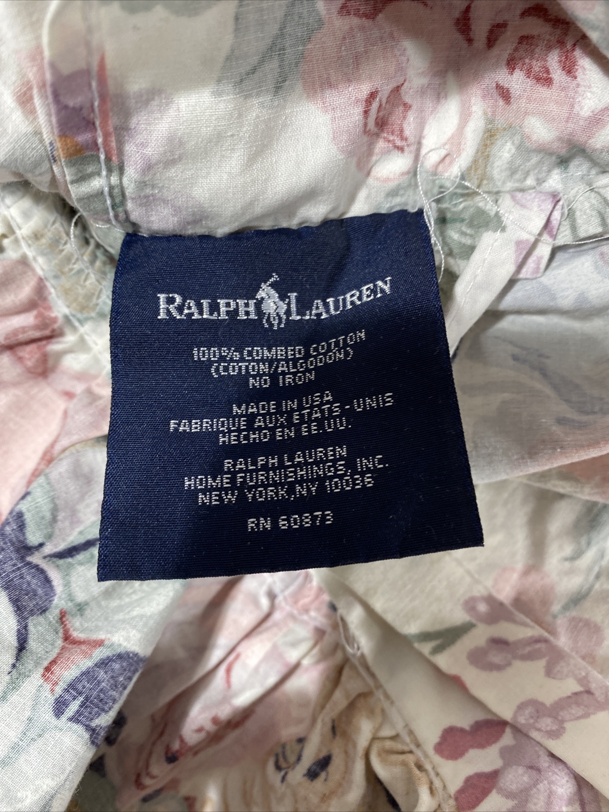 Vtg Ralph Lauren ALLISON Standard Pillow Sham Ruffle Cottage Floral Roses Flawed eBay