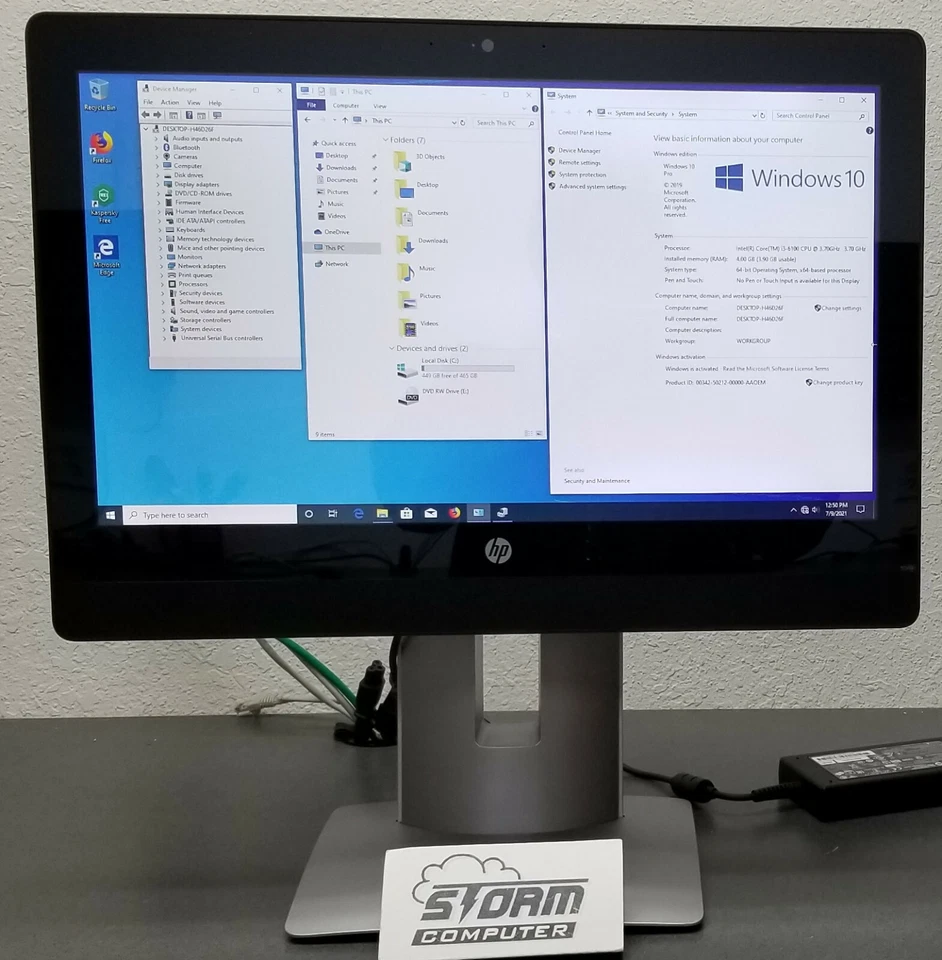 HP ProOne 400 G2 AiO i5-6500 4GB 500GB HDD 22" P5U57UT ***PARTS ONLY-AS IS*** - Image 2 of 4