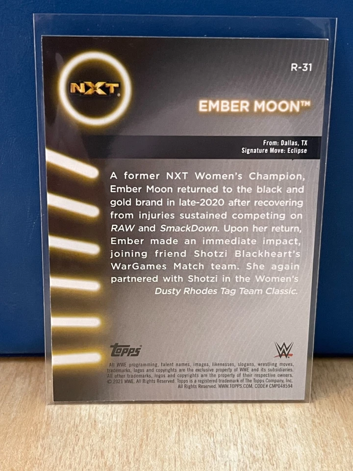 2021 Topps - WWE Women's Division Wrestling Card - Ember Moon R-31 NXT - Image 2 of 2