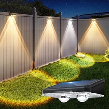 Super Bright Solar Power Door Fence Wall Light LED Outdoor Garden Yard Deck Lamp