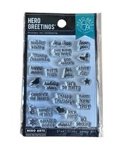 Christmas Messages Hero Arts 3 X 4 Clear Stamp Set