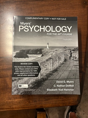 Myers AP psychology textbook - Fouth Edition - NFS Paper Back