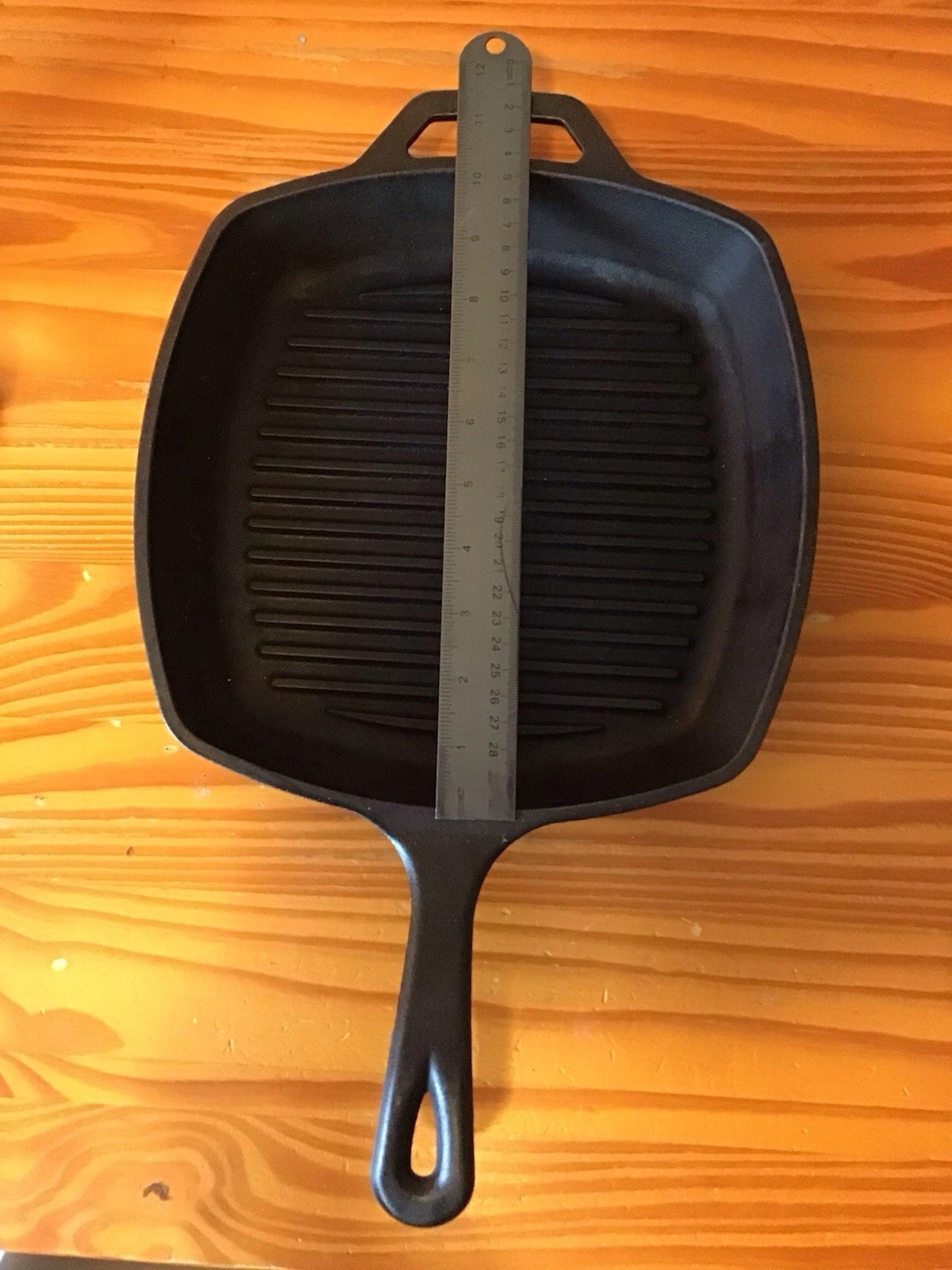 Lodge Cast Iron Square Griddle Pan Skillet Grill Ribs 10"~ USA