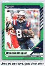 2024 Donruss #91 Demario Douglas Press Proof Green