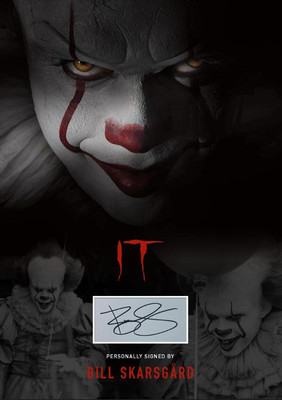 Bill Skarsgard ''IT'' AUTOGRAMM Pennywise signed A3 Mount ACOA
