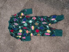 Hanna Andersson Christmas Pajamas One Piece Boys Girls Long Johns Size 3-6M