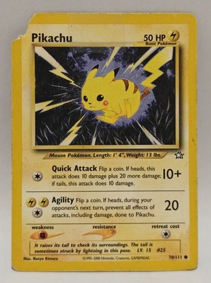 Pikachu 1st Edition Neo Genesis 70/111 Pokemon Card WOTC Vintage Rare HP | eBay Pikachu 1st Edition Neo Genesis 70/111 Pokemon Card WOTC Vintage Rare HP | eBay