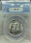 1941-D 50C Walking Liberty Half Dollar ANACS MS 65 Denver MS65 Brilliant White!
