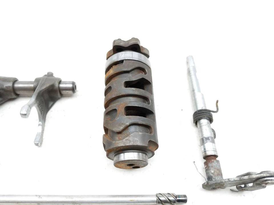 08-20 Yamaha WR250R Transmisión Cambio Horquillas Tambor con Eje de Cambio Foto 4 de 4