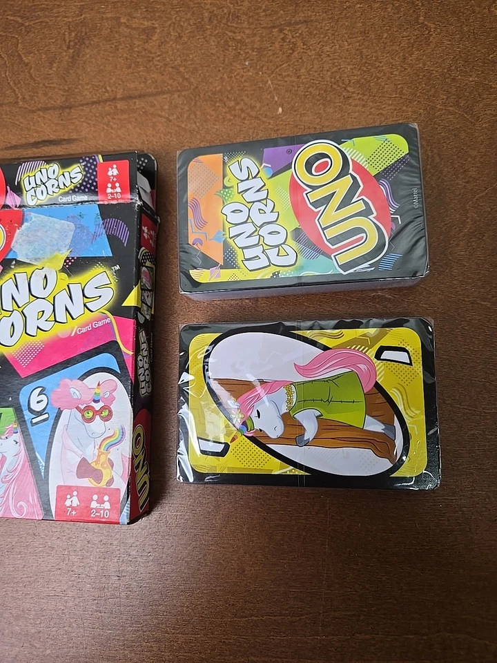 2017 Rare UNO Uno-Corns Unicorns *description Mattel Special Edition GW01 - Image 3 of 3
