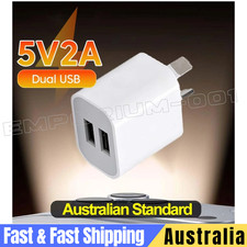 Universal Travel 5V 2A Dual USB AC Wall Home Charger Power Adapter AU Plug Phone
