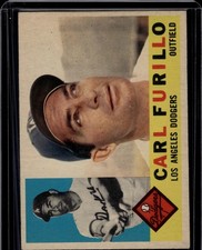 1960 Topps Baseball #408 Carl Furillo, Vg, Los Angeles Dodgers