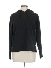 DKNY Women Black Pullover Hoodie L