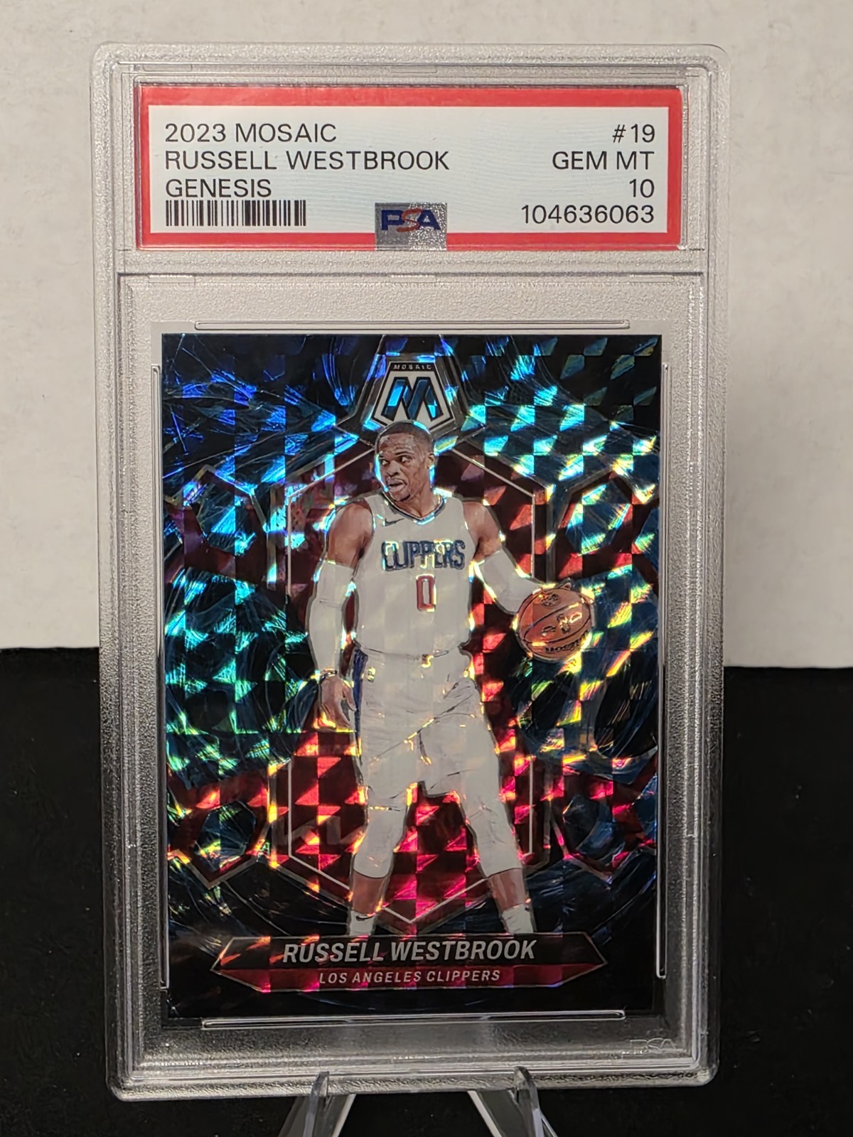 2023-24 Panini Mosaic - Russell Westbrook #19 Genesis Mosaic Prizm