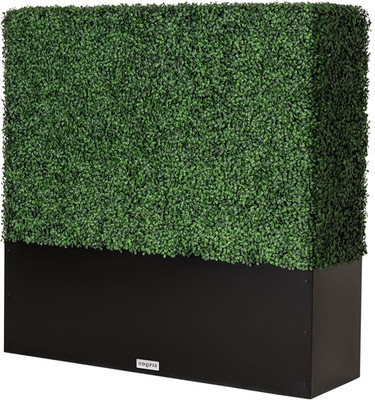 Artificial Boxwood Hedge Wall with Planter - Outdoor Privacy Panel 48''x48