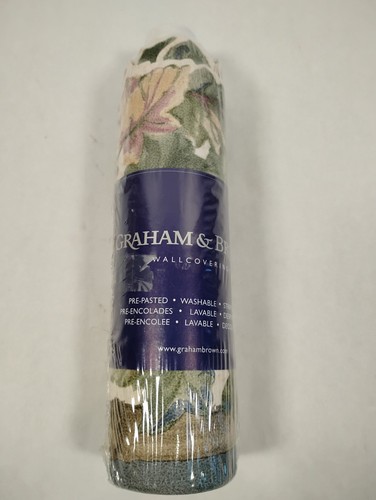 Green Purple Ivy Leaf Vine Die Cut Sculptured Blue Trim Wall paper Border - Bild 1 von 5