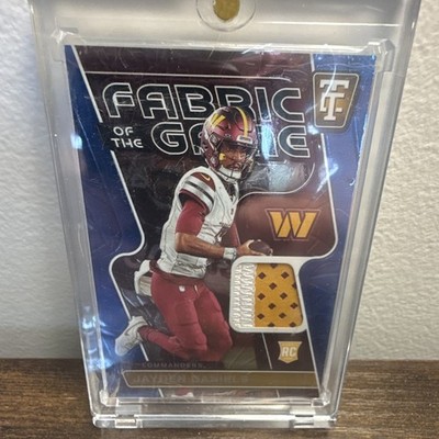 2025 Panini Jayden Daniels Fabric of the Game Multi-Colored Patch Blue RC /75