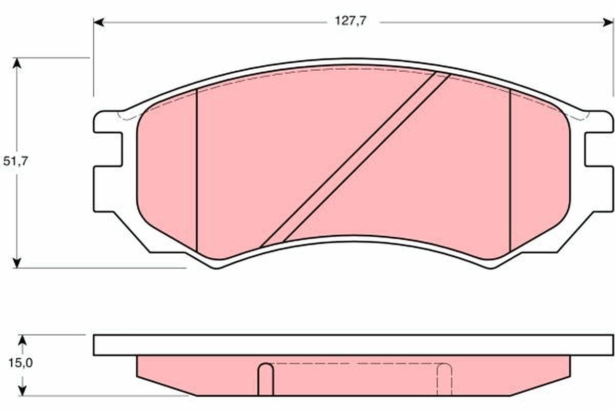 Plaquettes de frein TRW GDB1141 anti-sifflement pour résoudre l'usure sur Nissan