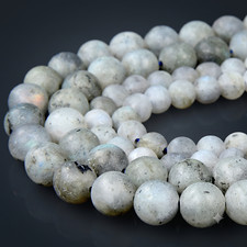 Natural Matte Labradorite Gemstone Round 6MM 7MM 8MM Loose Beads